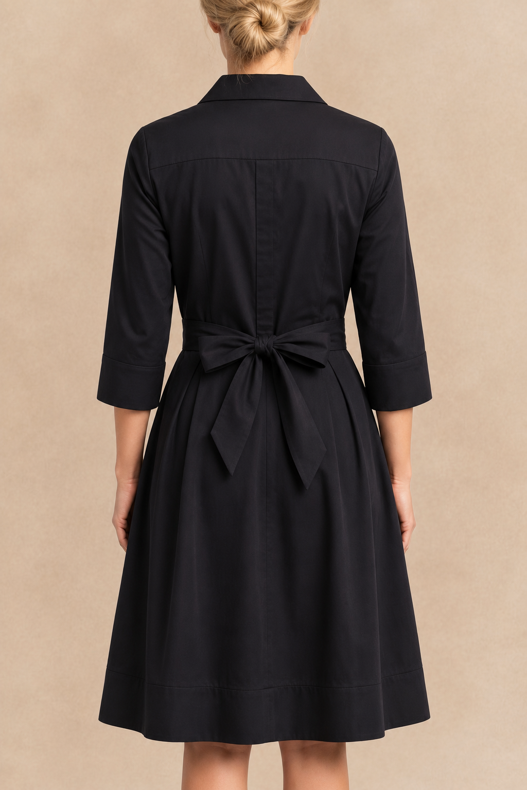 Tessa Robe chemise torsade devant coupe évasée 