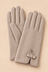 Elegant Beige Winter Gloves Bow Detail