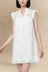 Taylor Robe Mini Manches Courtes Fendues Dentelle