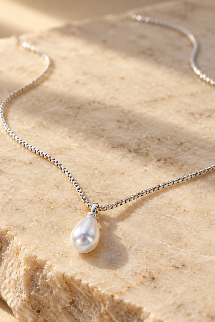 Collier Minimaliste Pendentif Perle