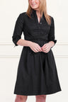 Tessa Shirt Dress Twist Waist Tie Pockets - Onze Montreal Black / XS Annick