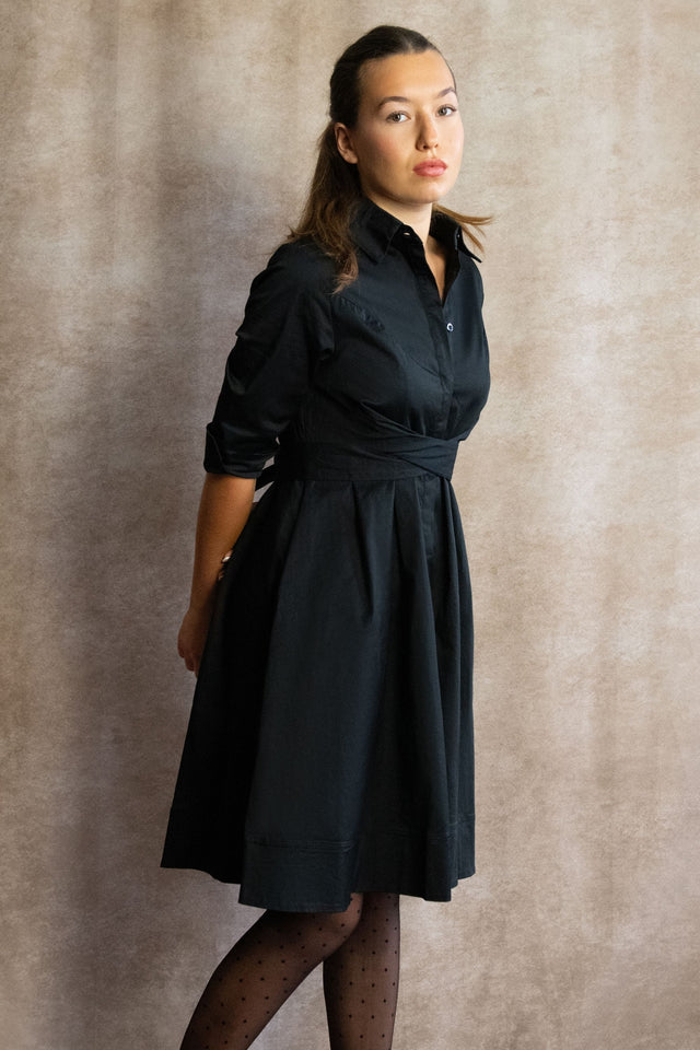 Tessa Shirt Dress Twist Waist Tie Pockets