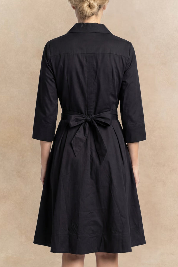 Tessa Robe chemise torsade devant coupe évasée 