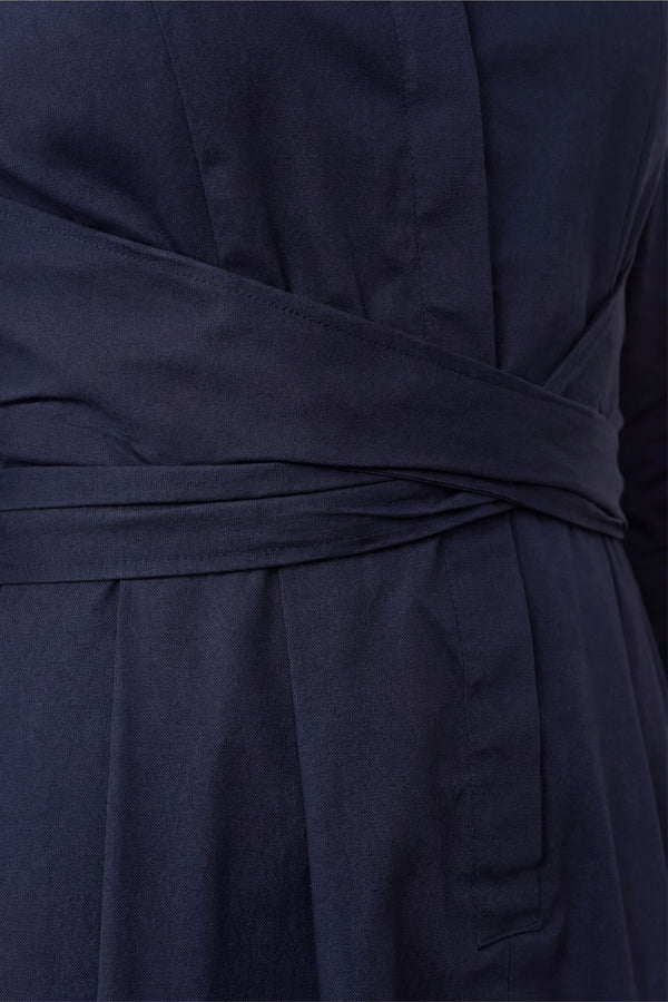 Tessa Robe chemise torsade devant coupe évasée 