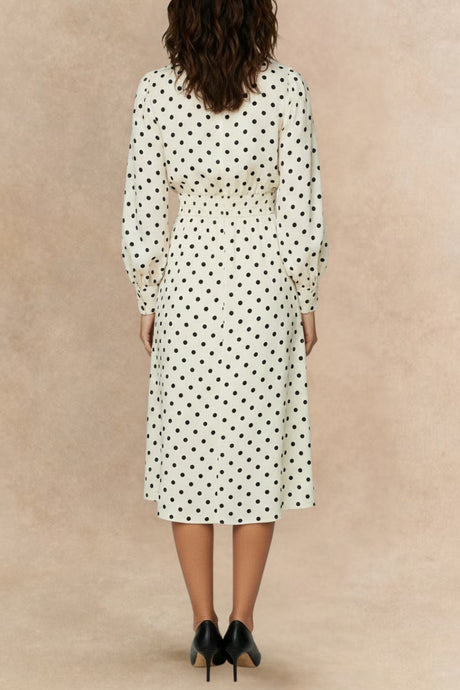 Tie Front Polka Dot Dress