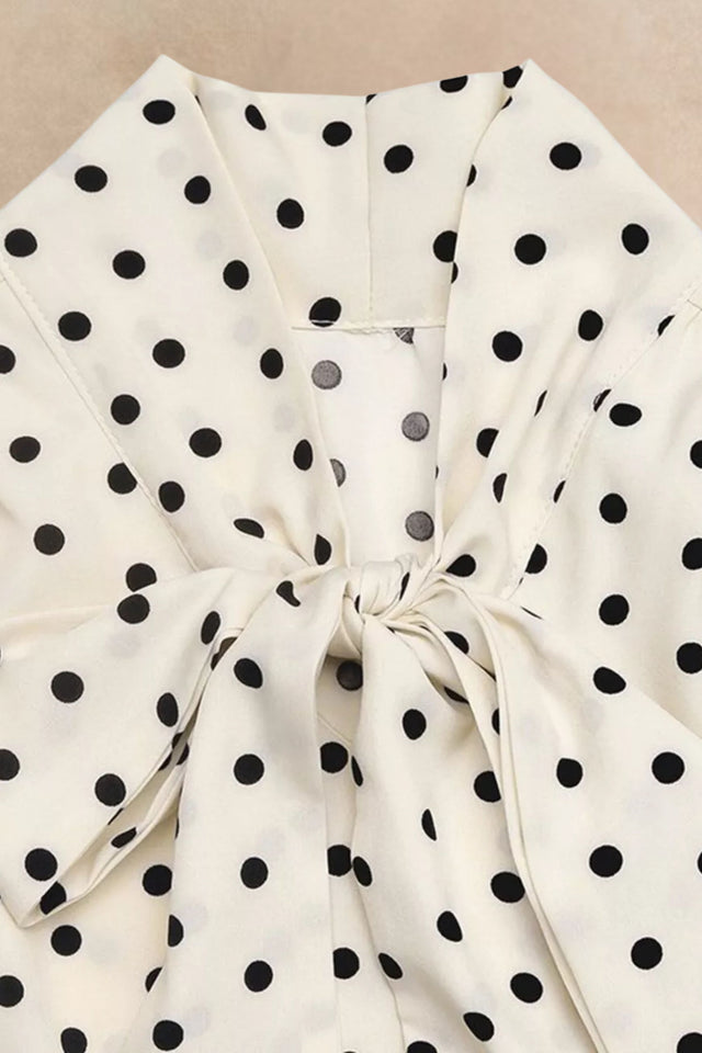 Tie Front Polka Dot Dress