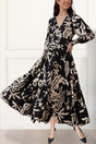 Tina Maxi Printed Dress Full Length Sleeves