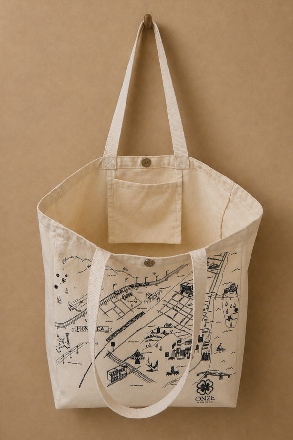 Carte Montréal Illustration Sac Tote Cabas