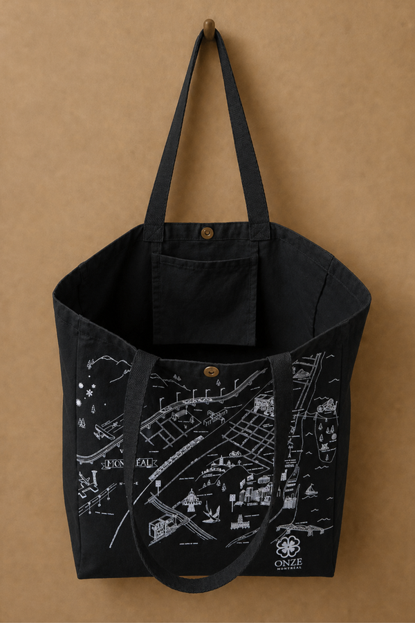 Carte Montréal Illustration Sac Tote Cabas