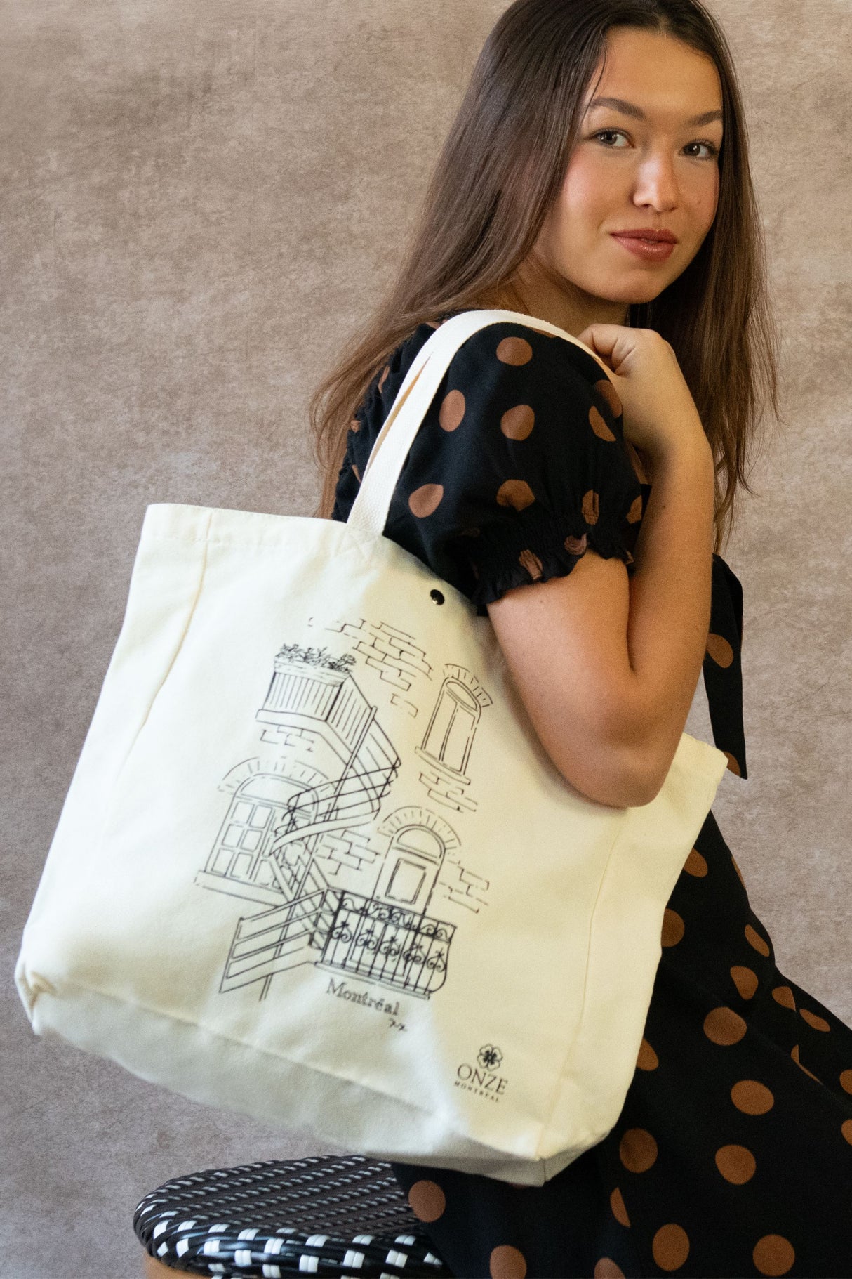 Duplex Tote Bag Custom Illustration Montreal