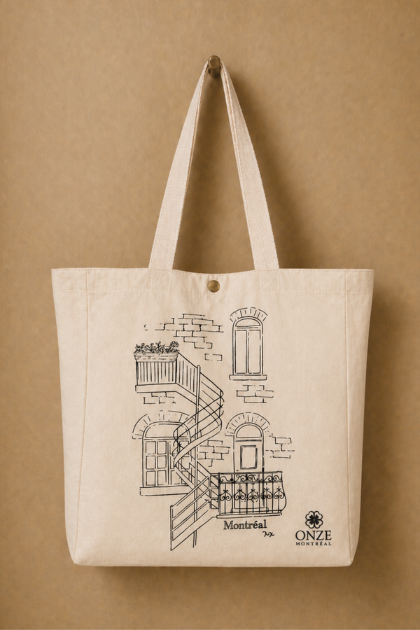 Duplex Tote Bag Custom Illustration Montreal