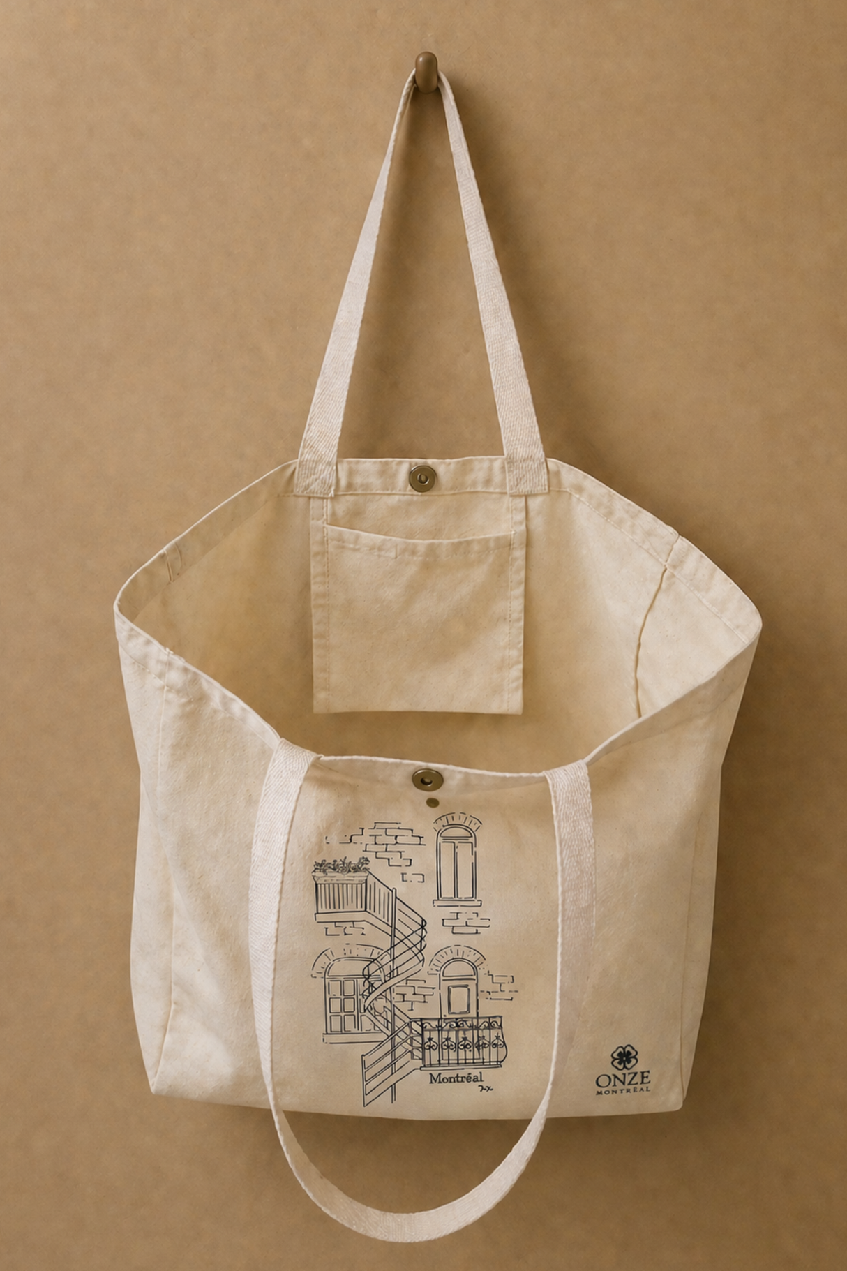Duplex Tote Bag Custom Illustration Montreal