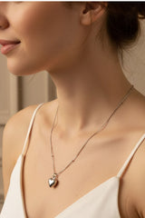 Valentina Collier Pendentif Cœur Argenté