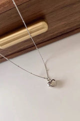 Valentina Collier Pendentif Cœur Argenté