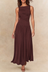 Vanessa Ruched Short Sleeves Maxi Dress