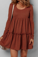 Vania Frill Tiered Long Sleeve Mini Dress