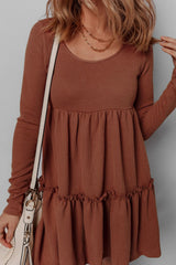 Vania Frill Tiered Long Sleeve Mini Dress