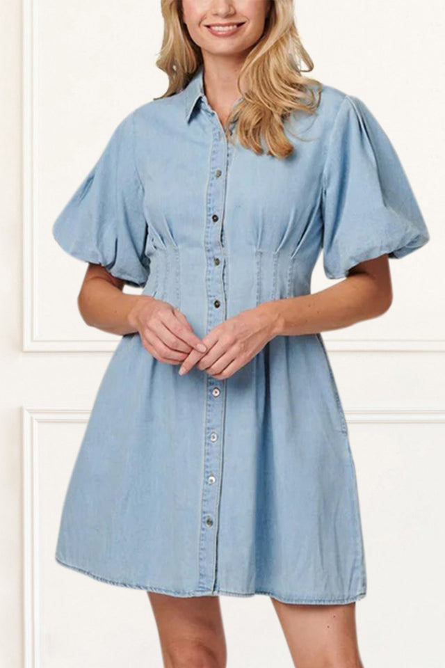 Viviane-Soft-Wash-Denim-Shirt-Dress-Short-Sleeve-4