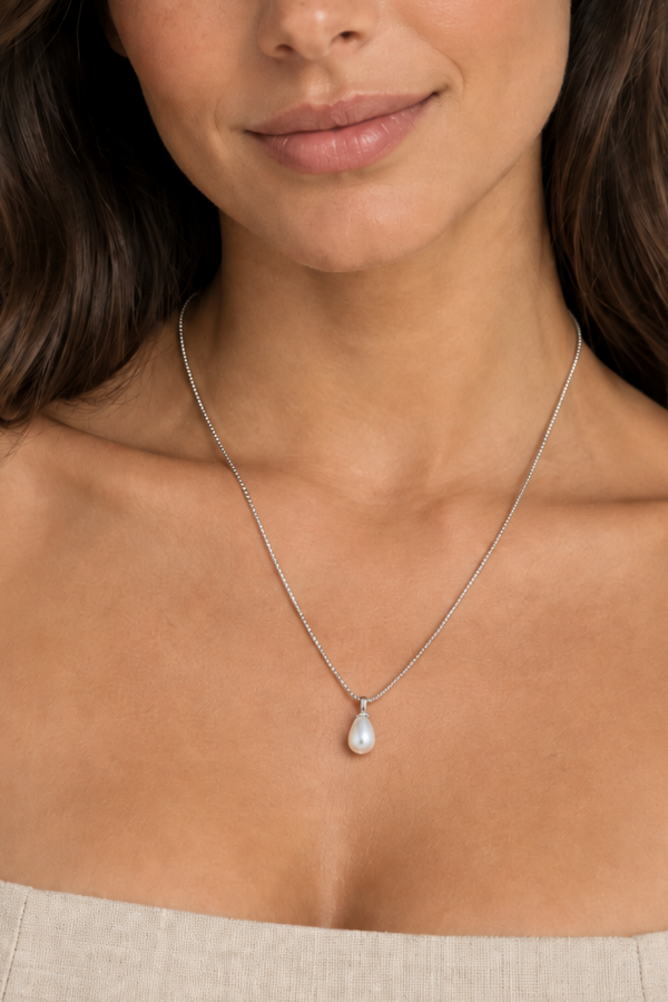 Collier Minimaliste Pendentif Perle