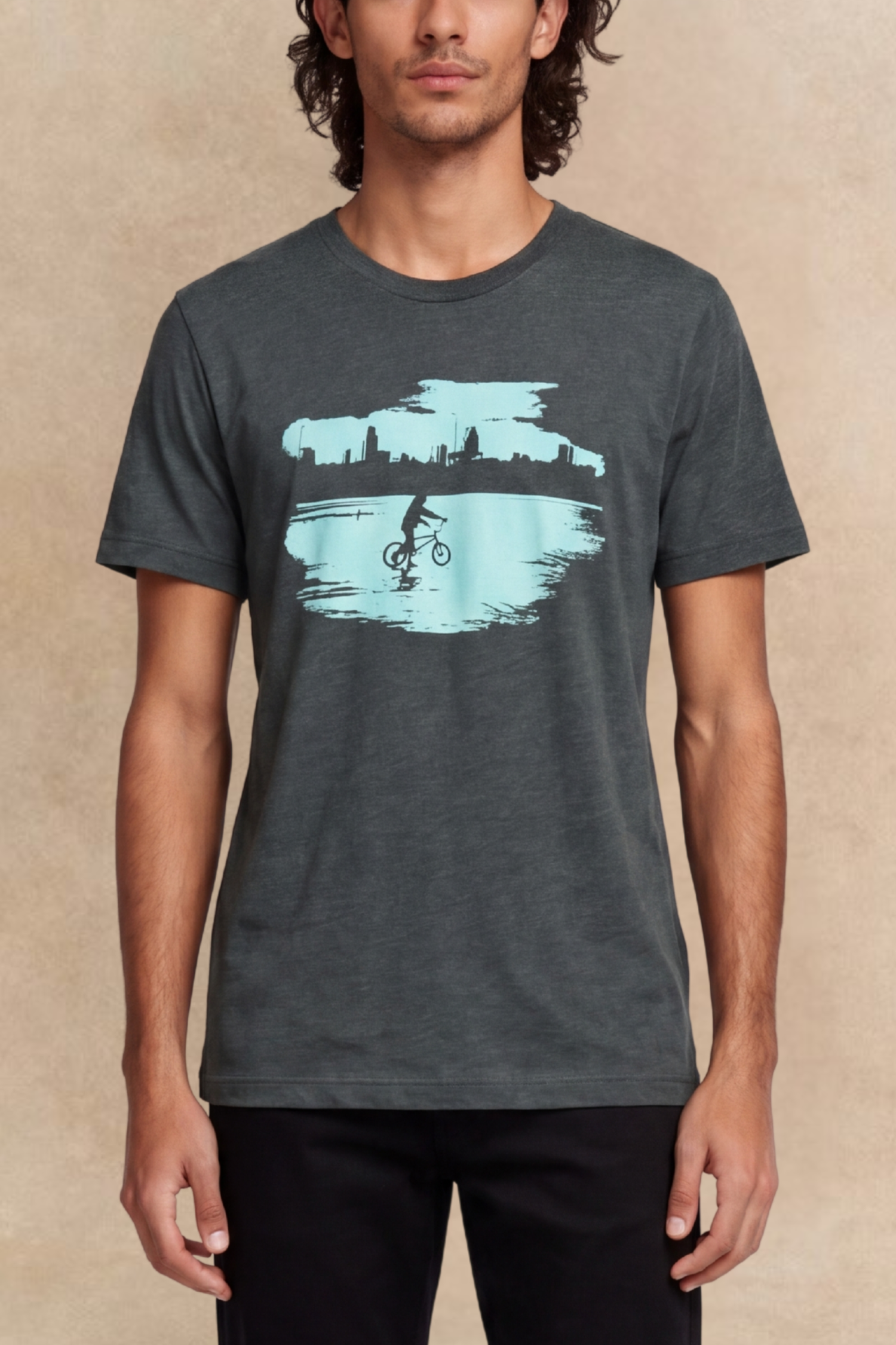 T-Shirt Homme Montréal en Hiver Vert Foncé