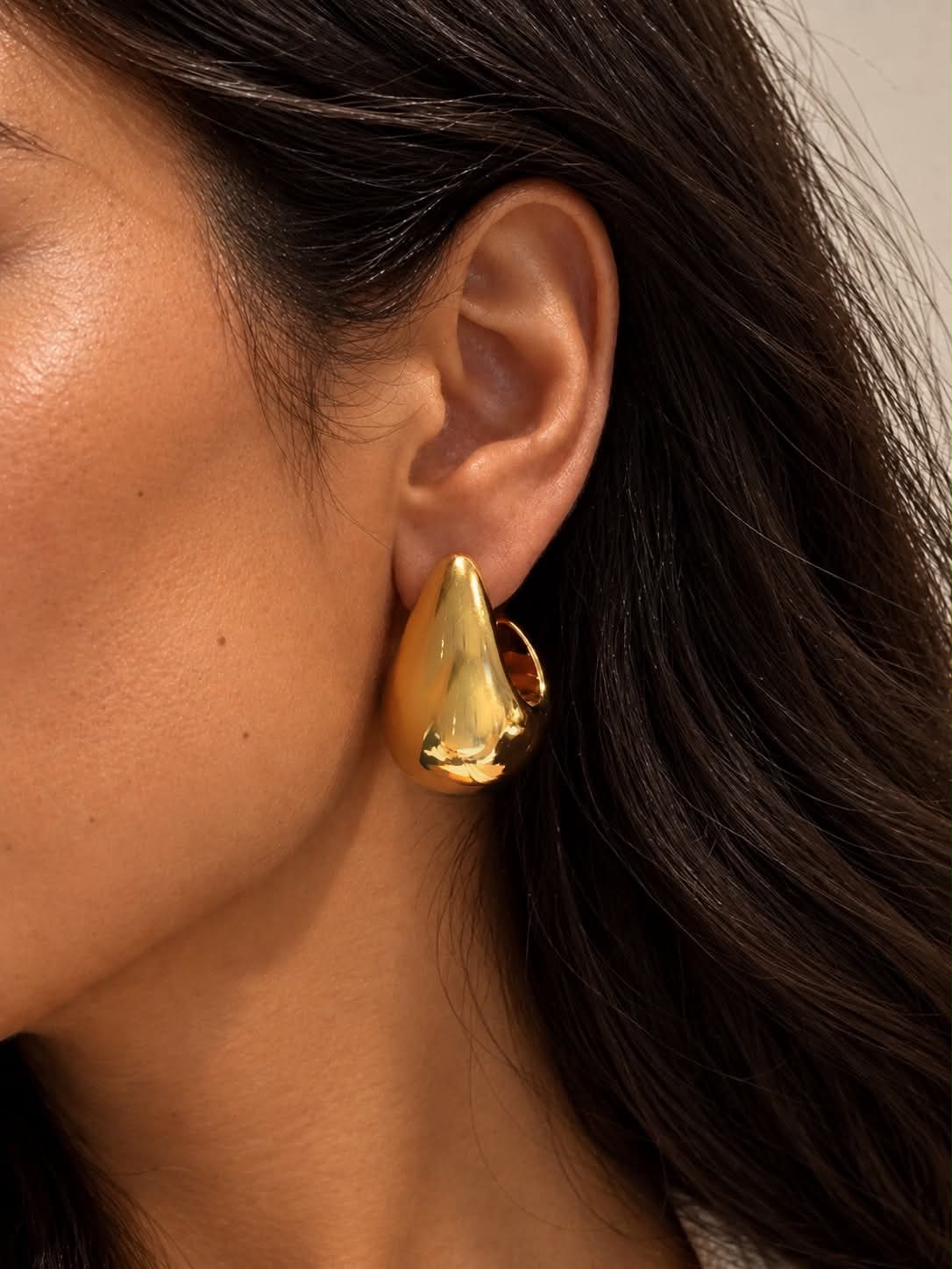Large Sculpted Teardrop Earrings