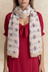 Bee Print Lightweight Scarf Beige