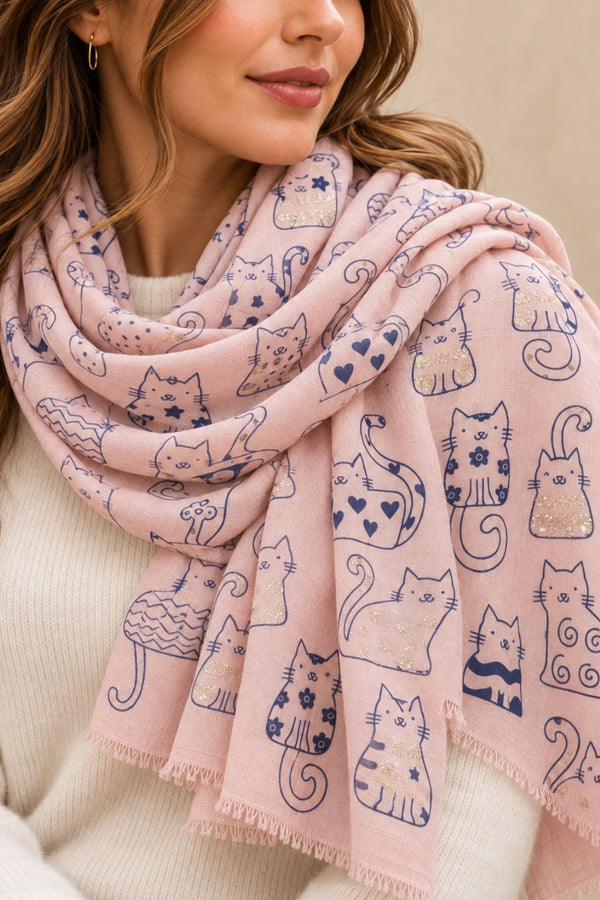 Foulard Léger Motif Chats