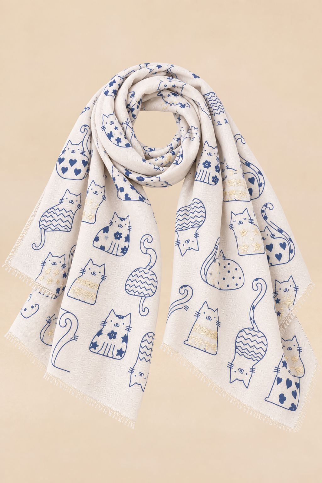 Foulard Léger Motif Chats