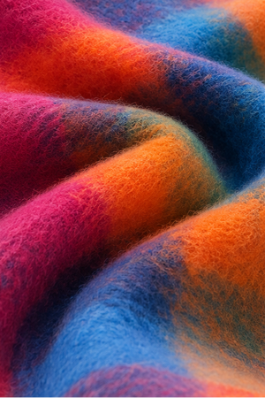 Multicolour Plaid Fringe Winter Scarf