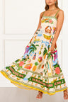 Bridgette Maxi Dress Tropical Print Spaghetti Straps