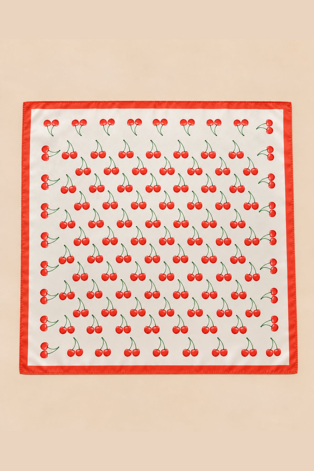 Foulard Carré Imprimé Cerises
