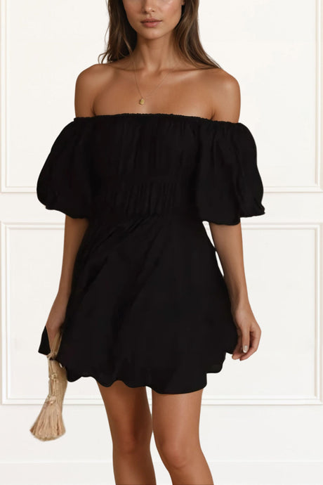 Courtney Mini Pouf Dress Strapless Fit & Flare