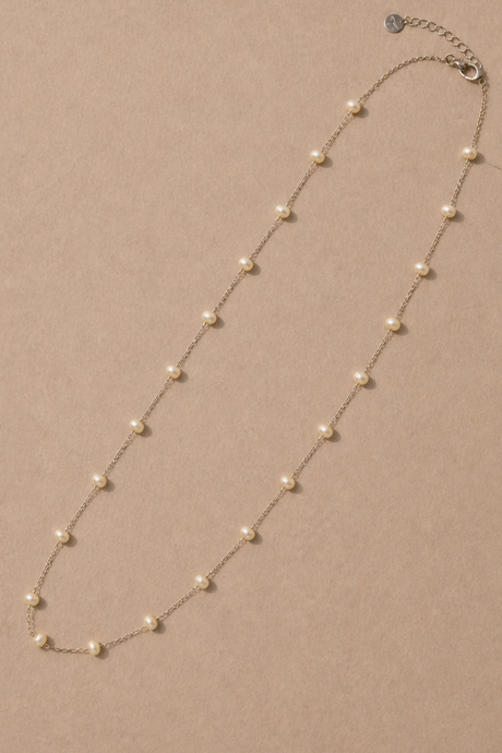 Collier Chaînette Perles Délicates