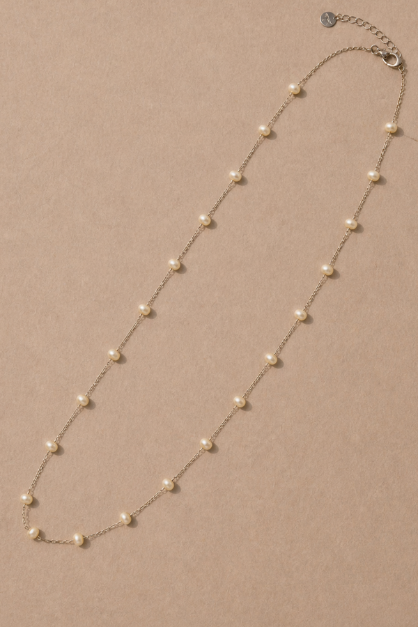 Collier Chaînette Perles Délicates