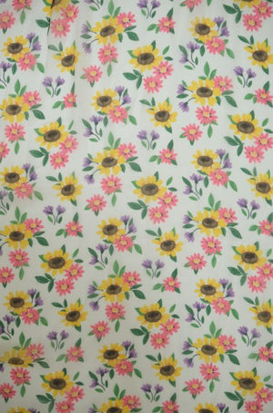 Foulard Marguerite Fleurs Blanc