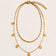 Gold-Tone Double-Layer Disc Necklace product view, two-row gold-tone necklace