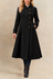 Harper Retro Flared Coat Side Buttons Elegant