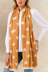 Foulard Motif Coeurs Franges