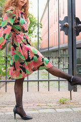 Tights Women's Sheer Black Tights – Heart Print Pantyhose, High Waist, Elegant & Sexy - Onze Montreal Black / A Annick