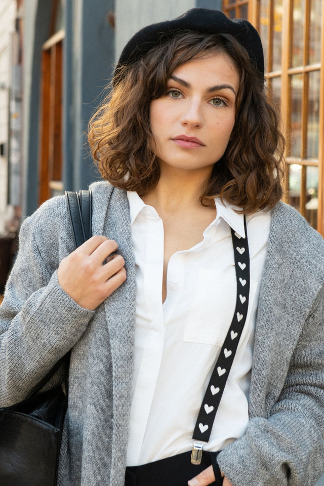 Suspenders Elastic Women's Adjustable - Onze Montreal Black Onze Montreal