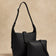 Jaime 2-in-1 Hobo Bag in black with removable crossbody pouch – front view