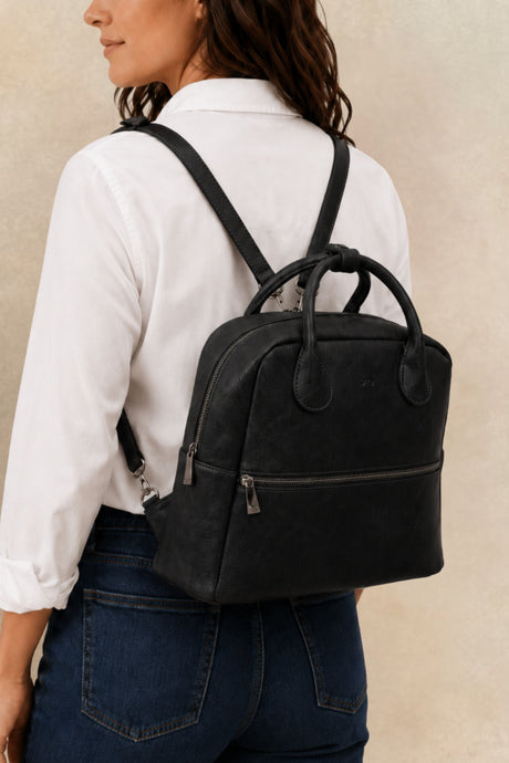 Jazzlyn Vegan Leather Convertible Backpack Bag