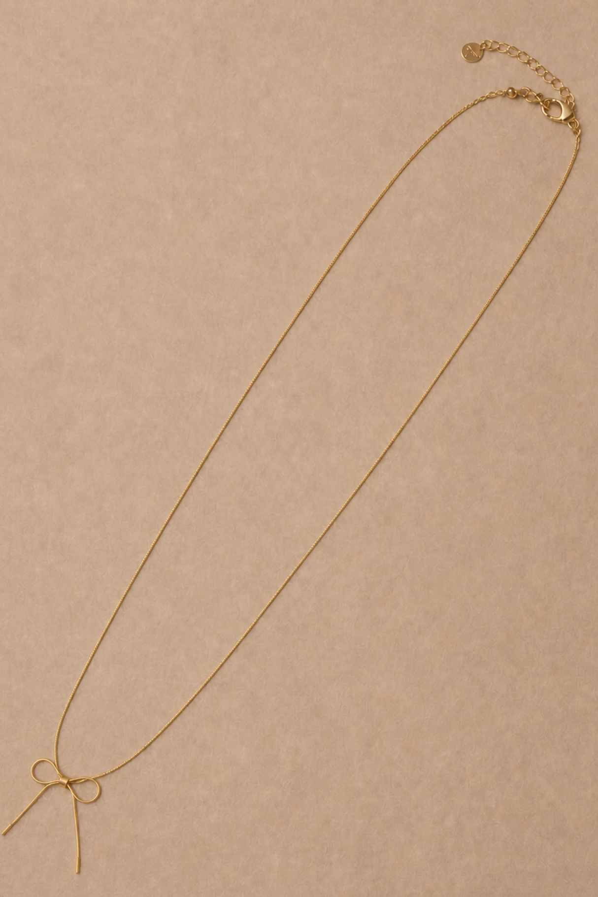 Minimal Bow Pendant Necklace – Gold or Silver