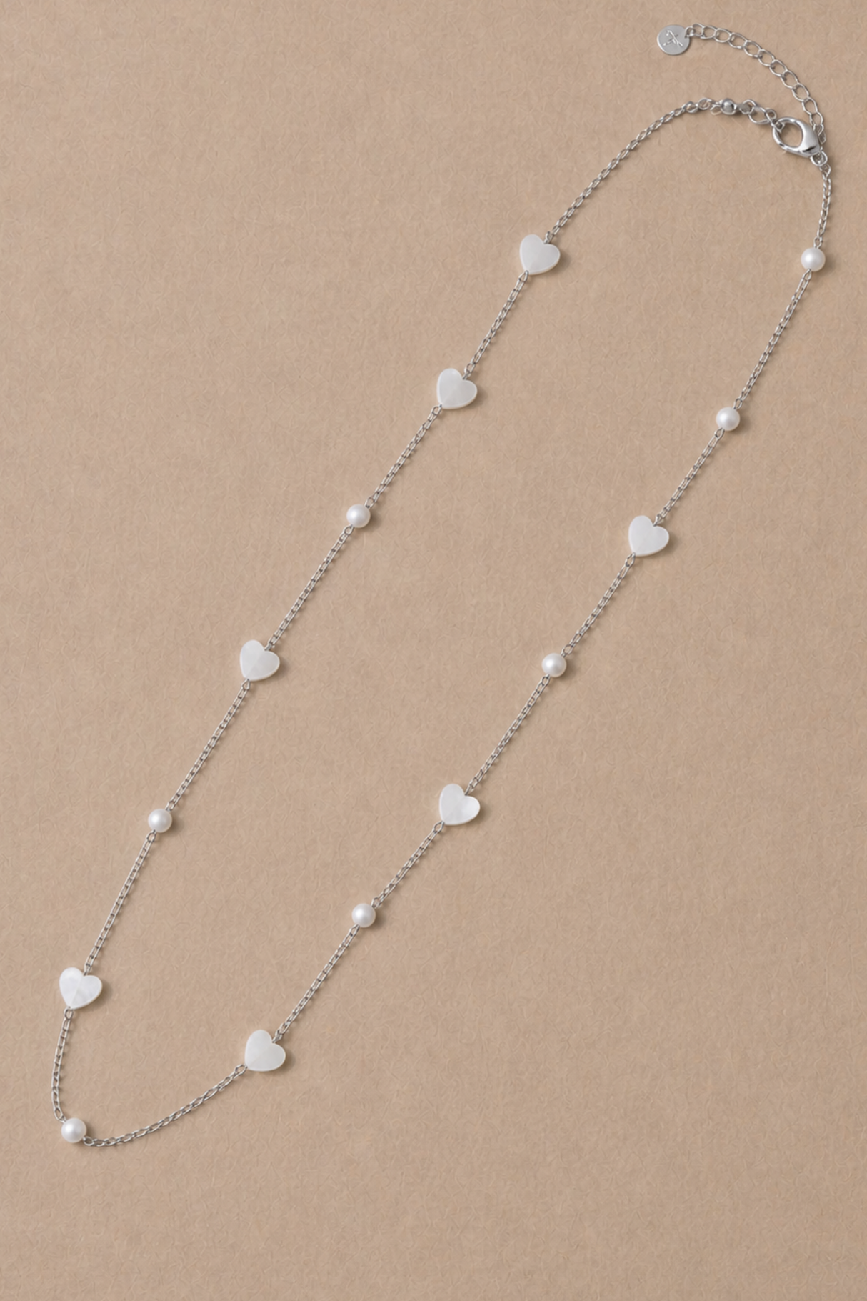 Collier Chaînette Cœurs & Perles