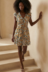 Natasha Citrus Print Short Dress