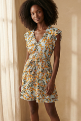 Natasha Citrus Print Short Dress
