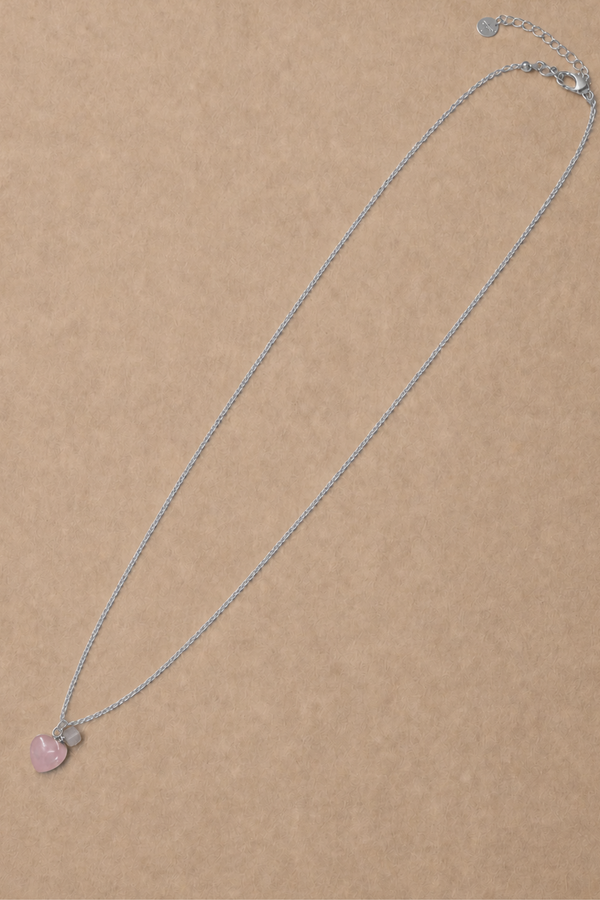 Collier flacon de parfum turquoise – Pendentif cœur avec applicateur