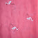 Scarf Pink Flamingos Emboidered White - Onze Montreal Pink Onze Montreal