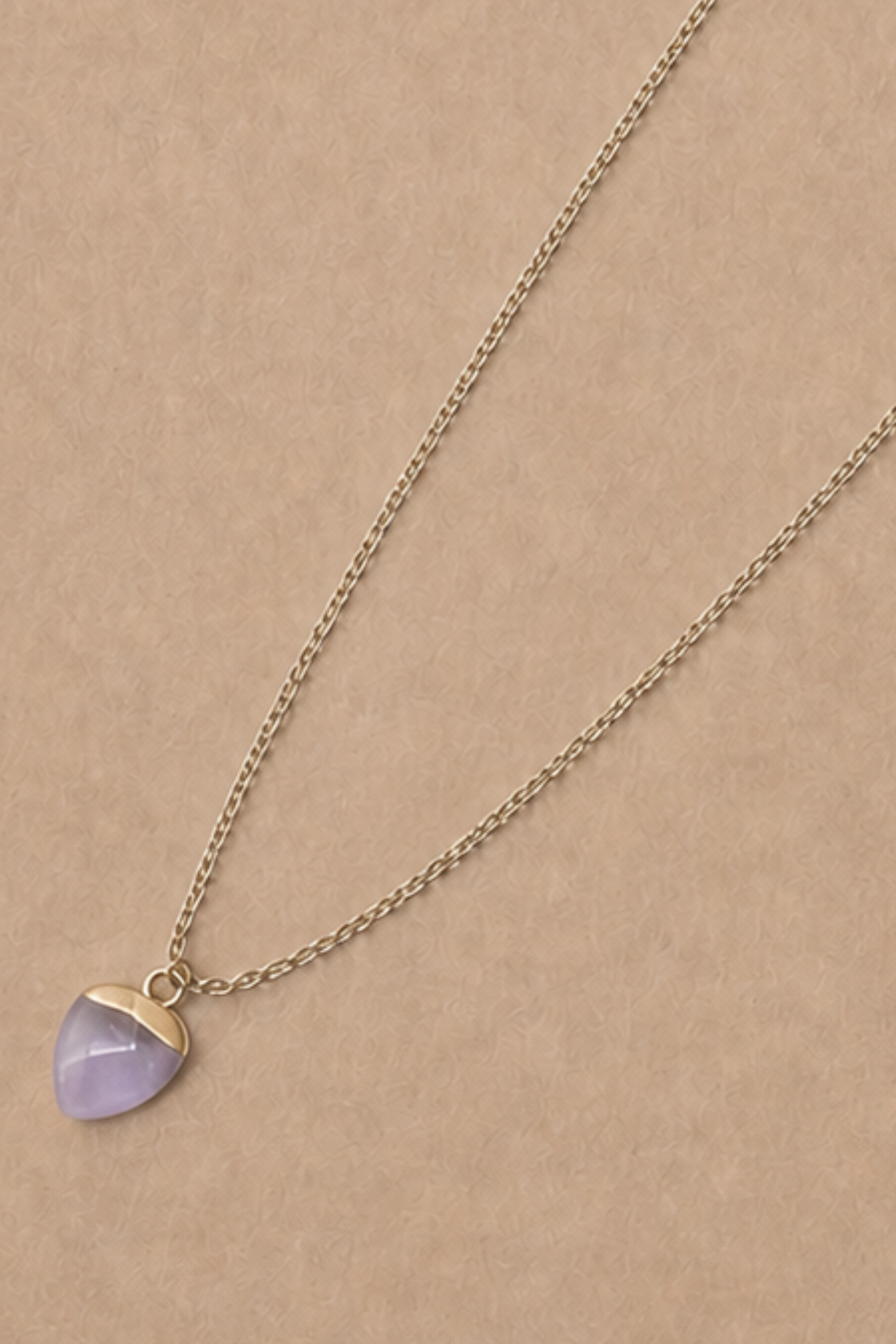 Collier Cœur Rose Quartz