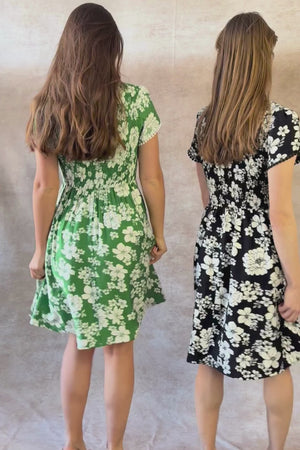 Robe fleurie Eloise smockée